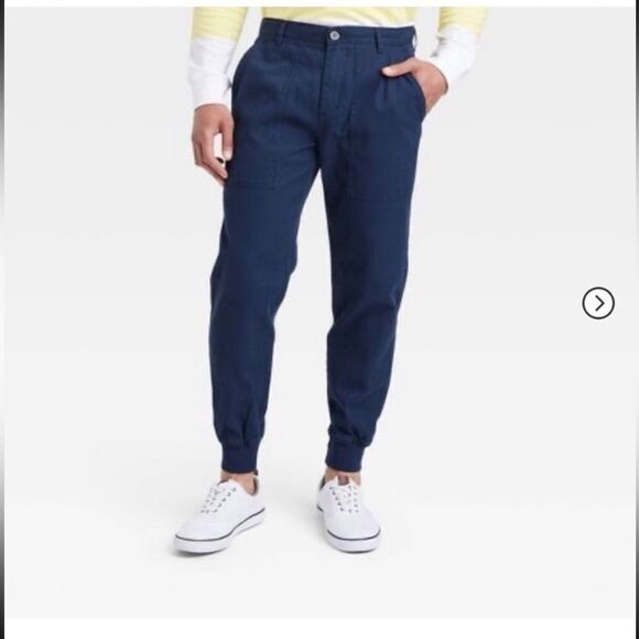 Houston White Twill Jogger Style Pants 38 x 34 - Picture 1 of 6